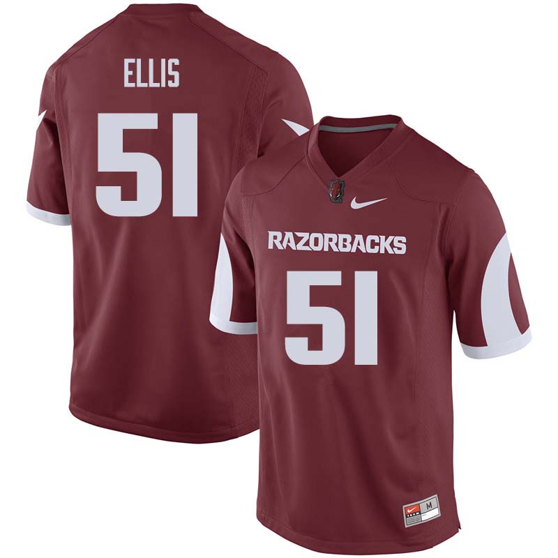 Men #51 Brooks Ellis Arkansas Razorback College Football Jerseys Sale-Cardinal - Click Image to Close